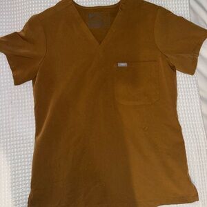 Figs Women’s Catarina One Pocket Scrub Top Color Earth/ Light Brown